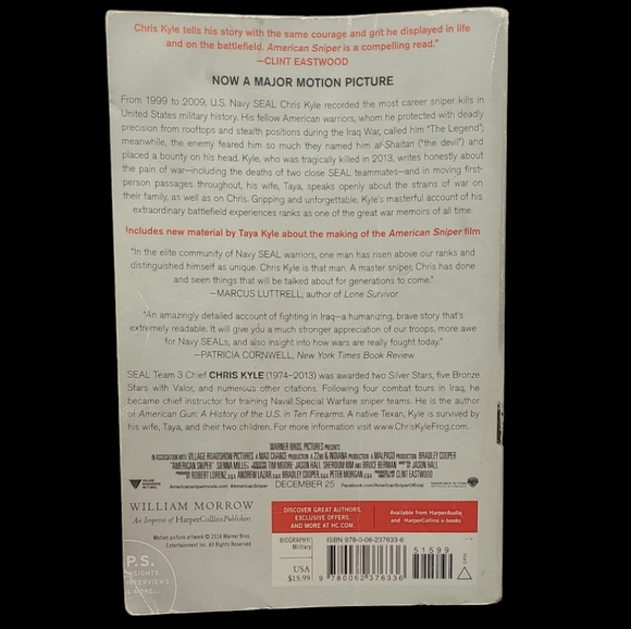 2013 "AMERICAN SNIPER" CHRIS KYLE #1 NEW YORK TIMES BESTSELLER - Picture 2 of 10